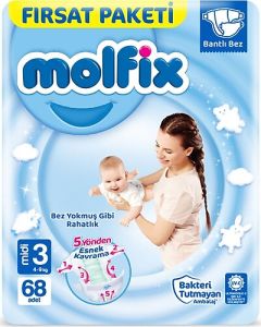 Molfix Bebek Bezi Fırsat Paketi No: 3 68'li