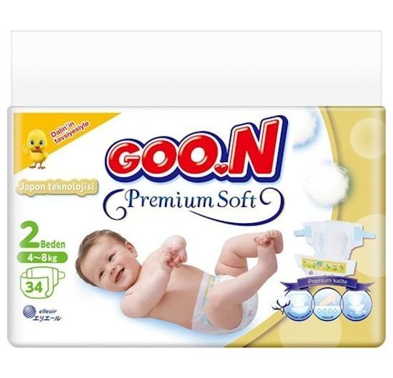 Goon Premium Soft Külot Bez Beden:2 4-8 kg 34 Adet