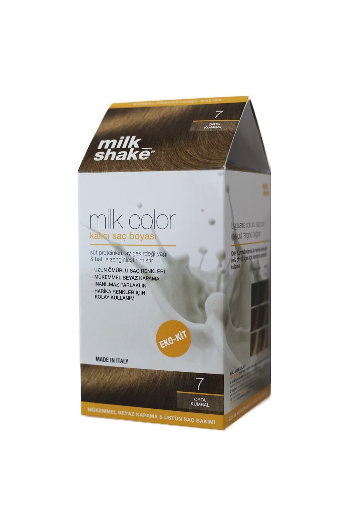 Milk Shake Milk Color Eko Kit 7 Orta Kumral + Saç Köpüğü 50 ml Hediyeli