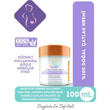 Pur Monde Karın Basen ve Göğüs Bölgesi İçin Doğal Çatlak Önleyici Krem 100 ml