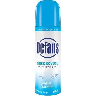 Defans Sinek Kovucu Vücut Spreyi Yağsız Formül 100 ml
