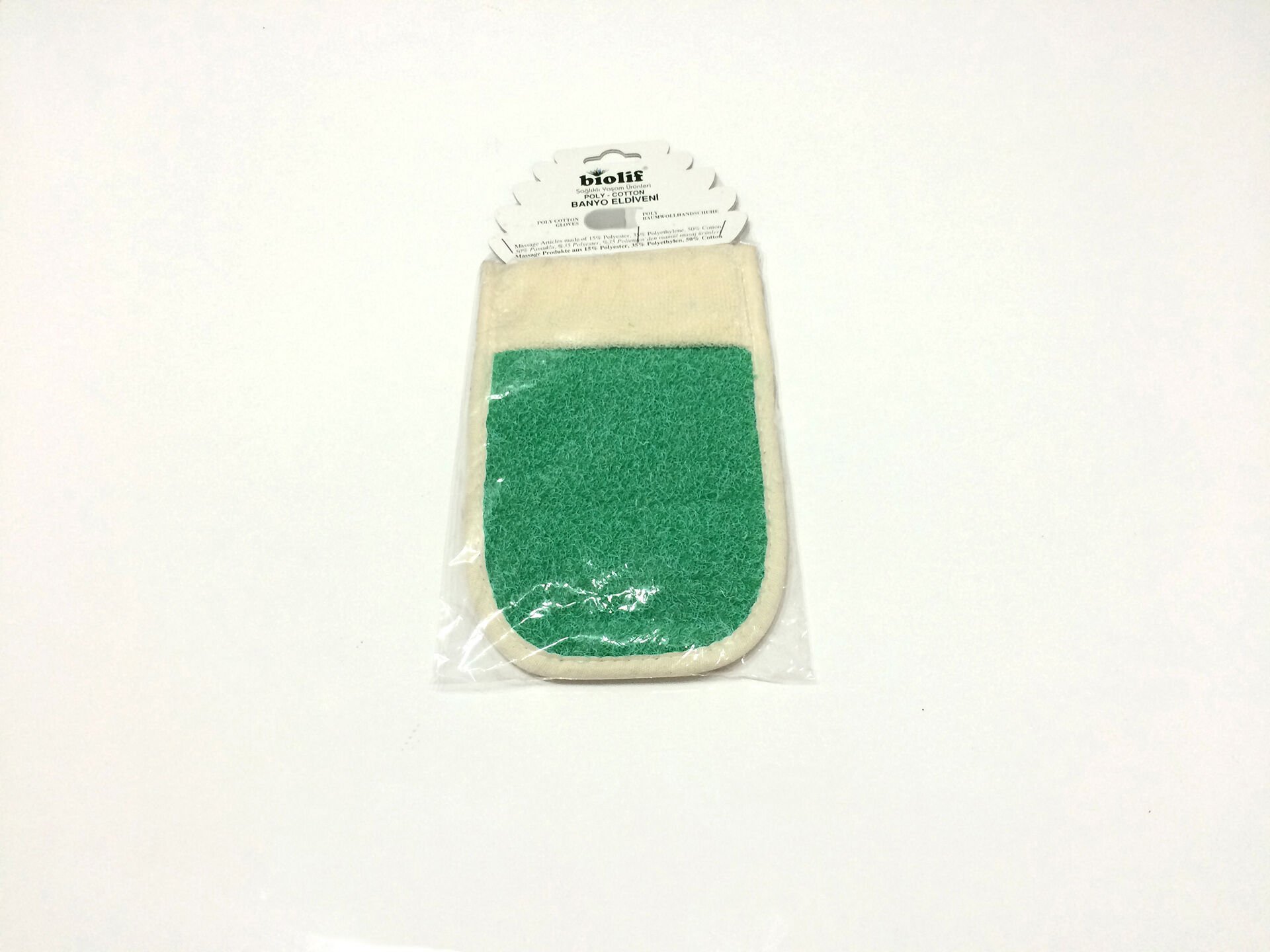 Biolif Poly-Cotton Banyo Eldiveni - Mavi Veya Turuncu