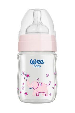 Wee Baby Klasik Geniş Ağızlı Cam Biberon 120 ml - Pembe