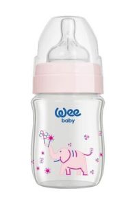 Wee Baby Klasik Geniş Ağızlı Cam Biberon 120 ml - Pembe