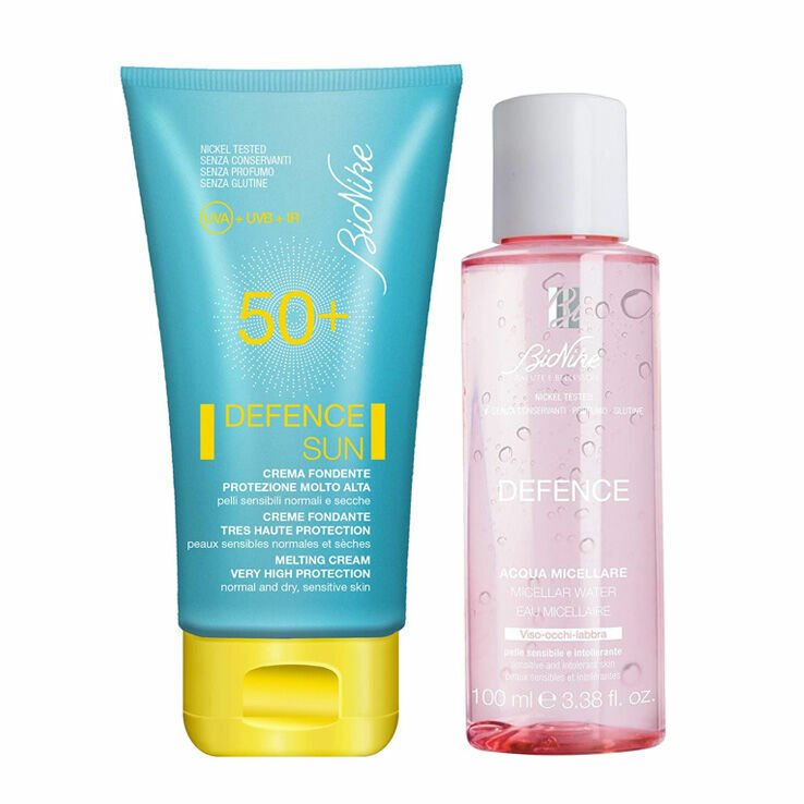 Bionike Defence Sun Soft Touch Krem SPF50+ 50 ml + Defence Micellar Water 100 ml