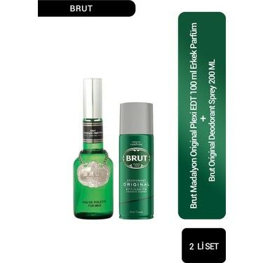 Brut Madalyon Original Plexi Erkek Parfüm Seti EDT 100 ml