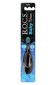 Rocs Baby Neon 0-3 Yaş Bebek Diş Fırçası - Mavi