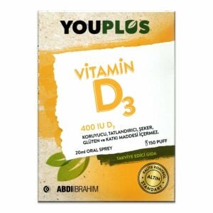 SKT:01/2024 Youplus Vitamin D3 400 IU 20ml Sprey