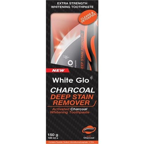 White Glo Charcoal Aktif Kömürlü & Leke Giderici Diş Macunu 150 gr + Diş Fırçası + Esnek Kürdan