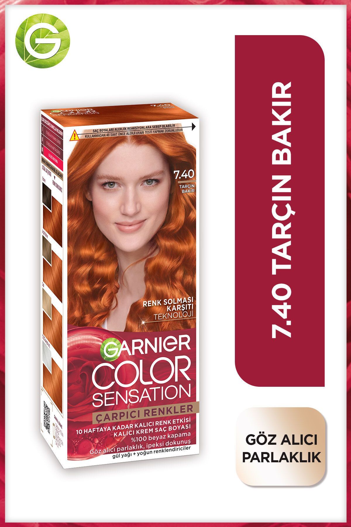 Garnier Çarpıcı Renkler Saç Boyası 7.40 Tarçın Bakır