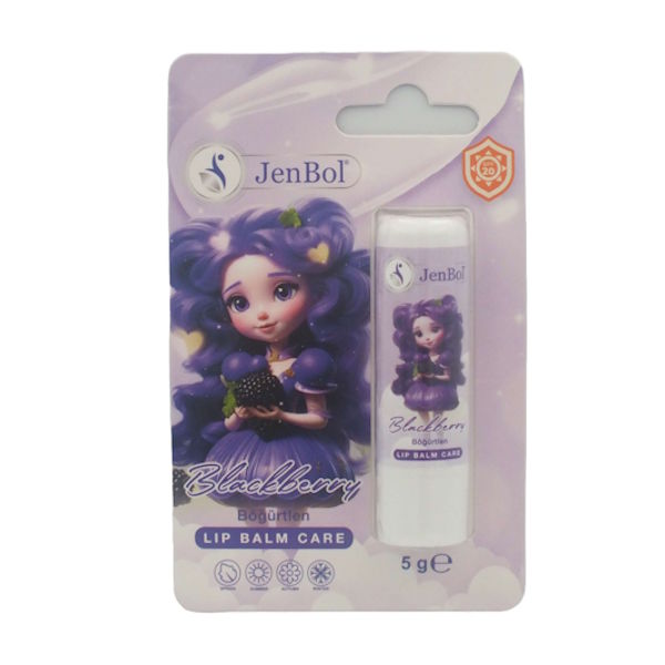 Jenbol Kids Lip Balm Dudak Bakım Kremi Böğürtlen Spf20 5 gr