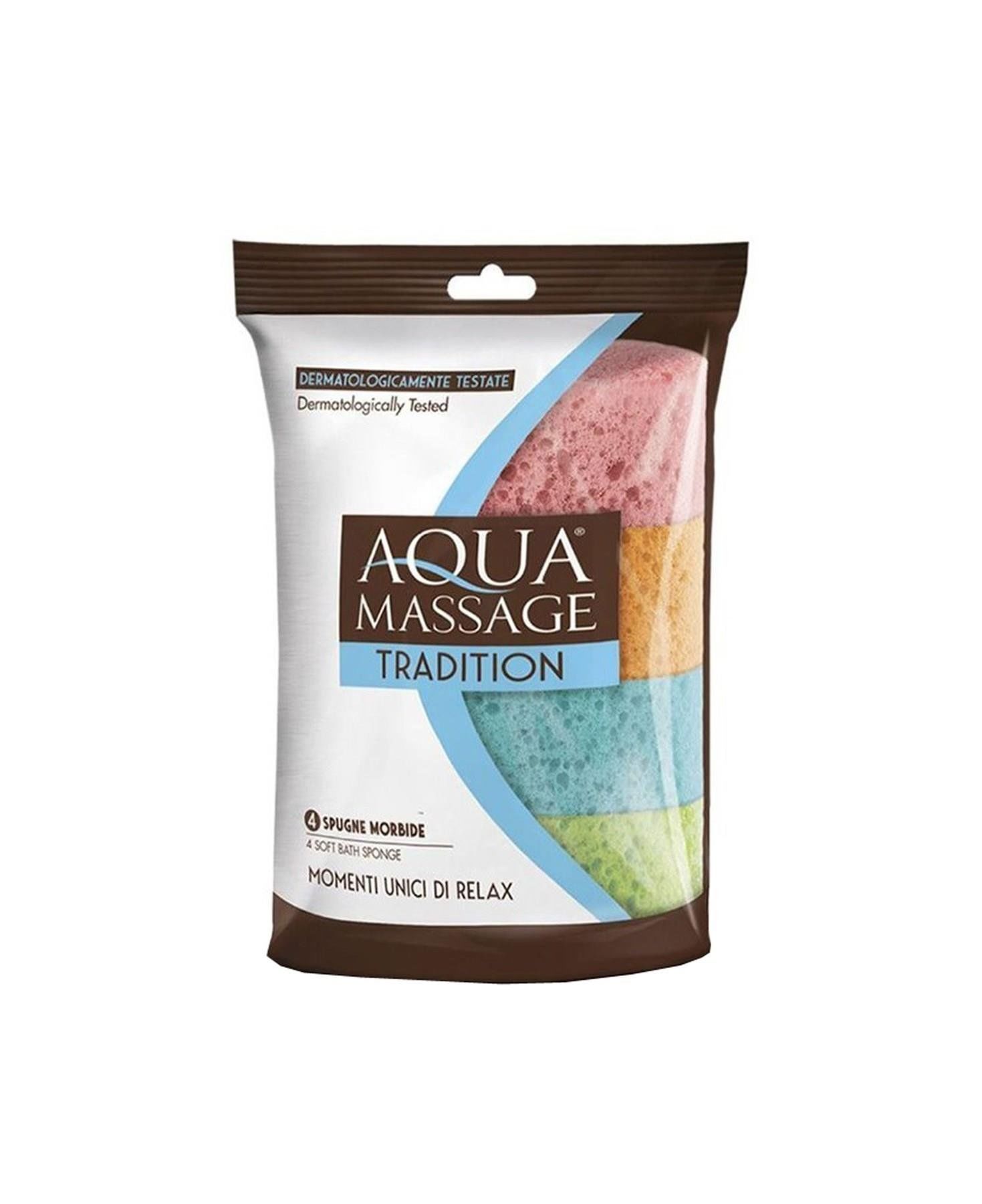 Aqua Massage Tradition Masaj ve Banyo Süngeri 4'lü Art 604