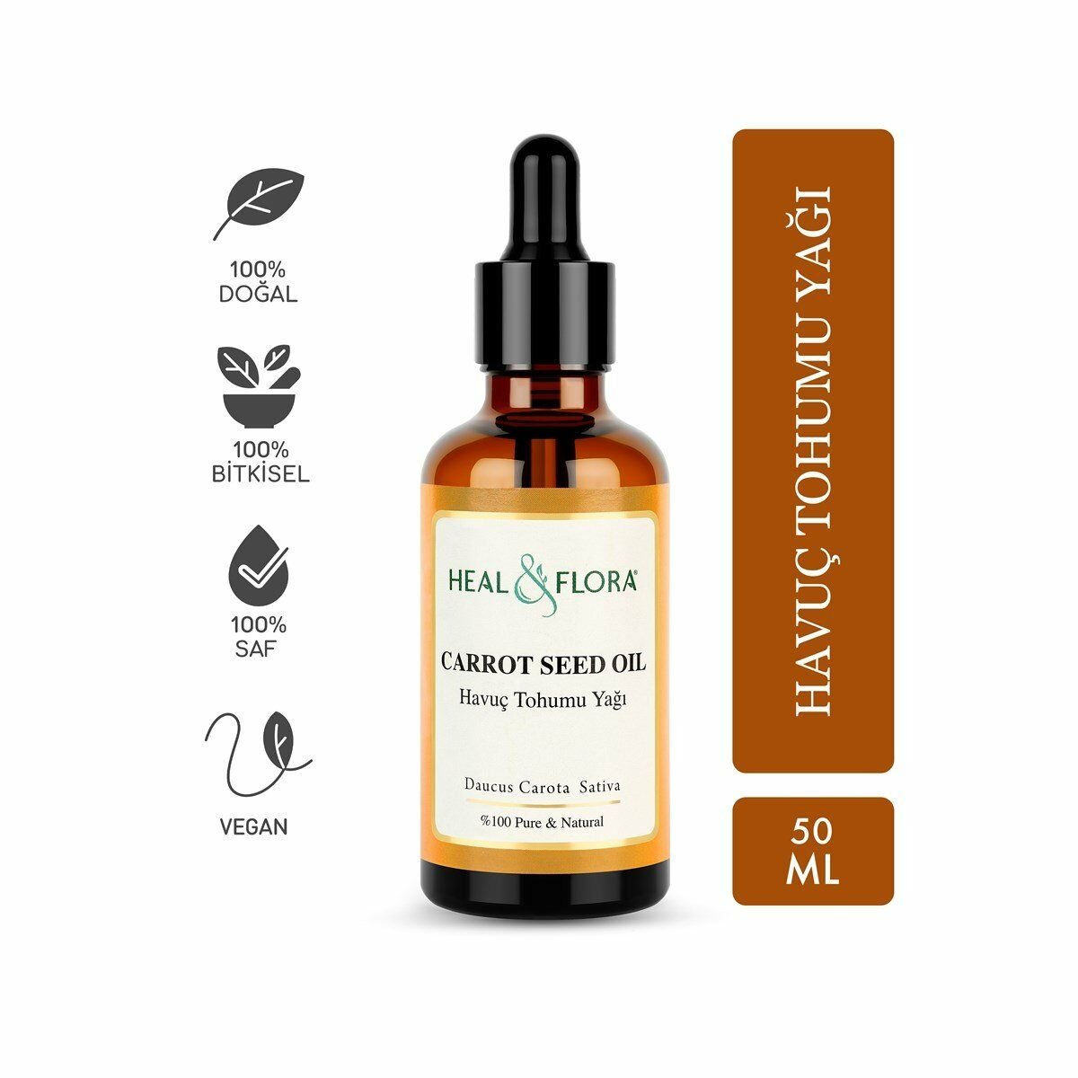 Healflora Havuç Tohum Yağı 50 ml