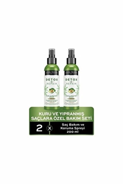 John Frieda Kuru ve Yıpranmış Saçlar İçin Saç Bakım ve Koruma Spreyi 200 ml 2'li