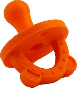 Lujo Bear 0-6 Ay Silikon Emzik ve Diş Kaşıyıcı - Kırmızı