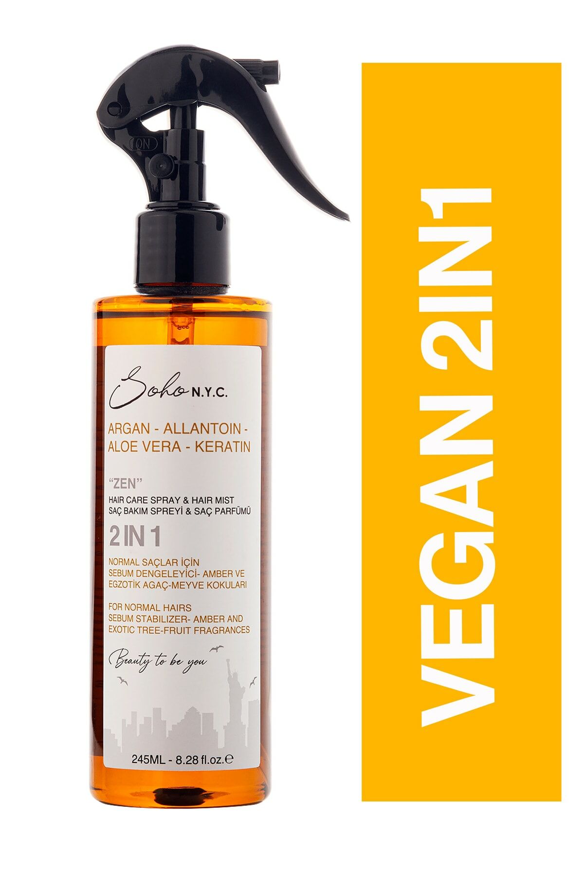 Soho N.Y.C. Normal Saçlar İçin Bakım Spreyi ve Saç Parfümü 245 ml