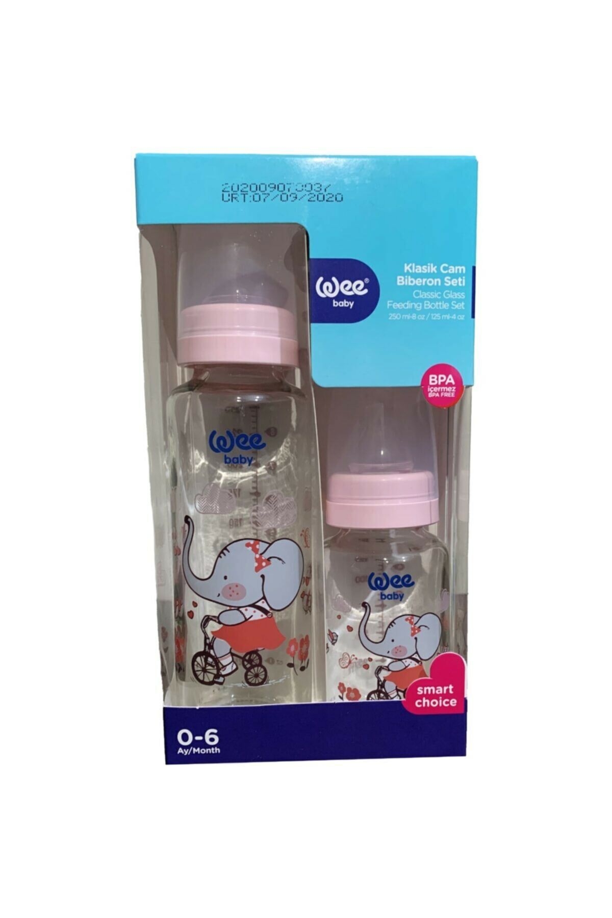 Wee Baby Cam Biberon Seti 125 ml + 250 ml (Maşa Hediyeli)