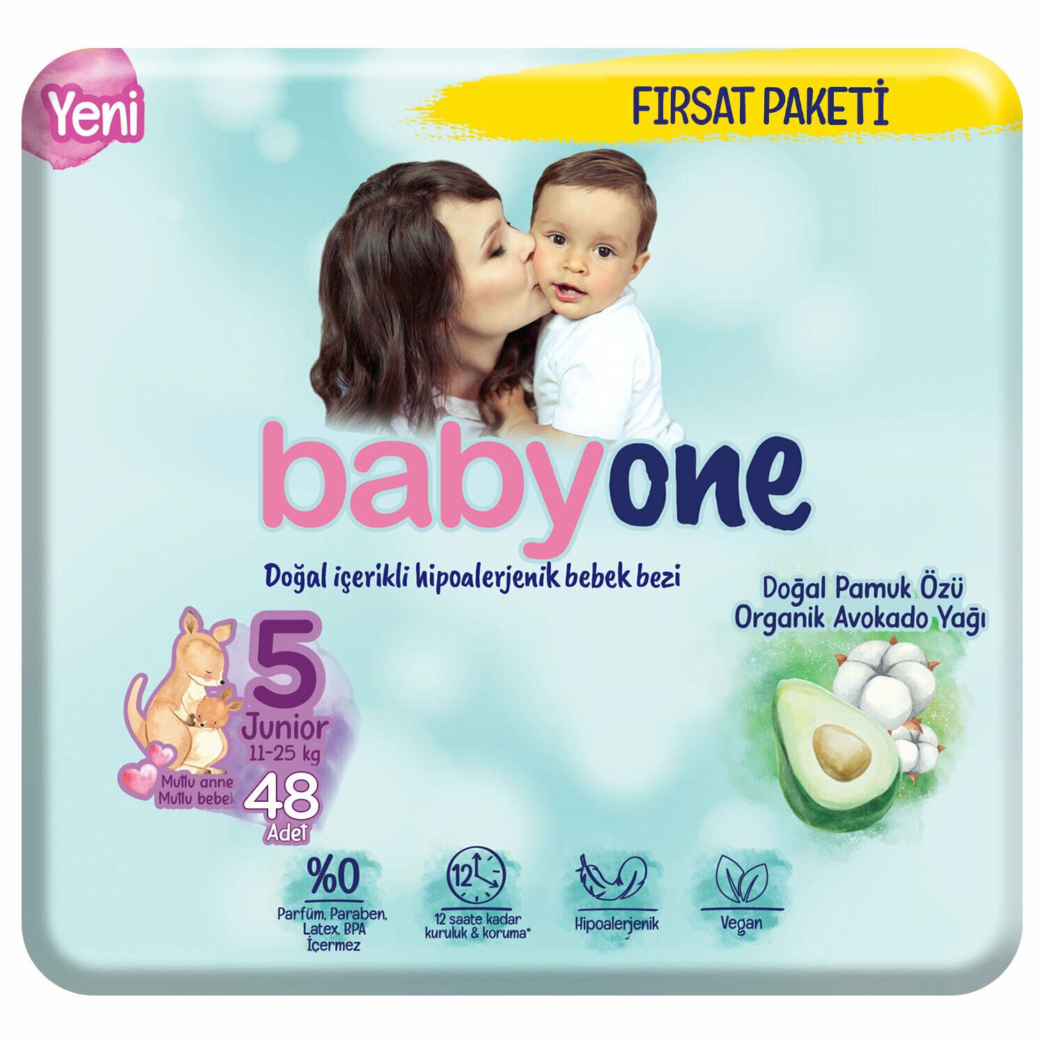 Babyone Çok Katmanlı Bebek Bezi  5 Numara 30 Adet