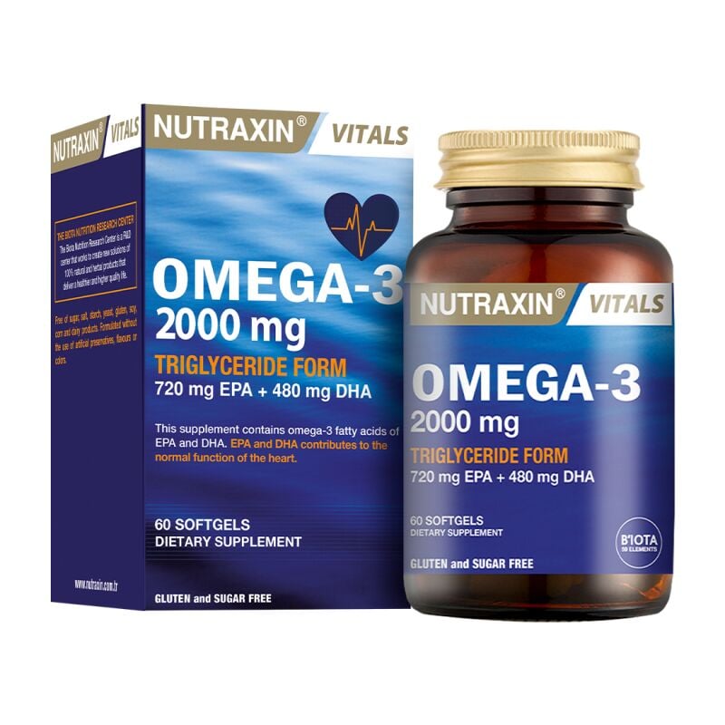 NUTRAXIN OMEGA3 2000 MG 60 SOFT JEL