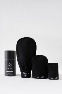 Lajel Premium İpek 3'lü Duş Kese Seti Siyah