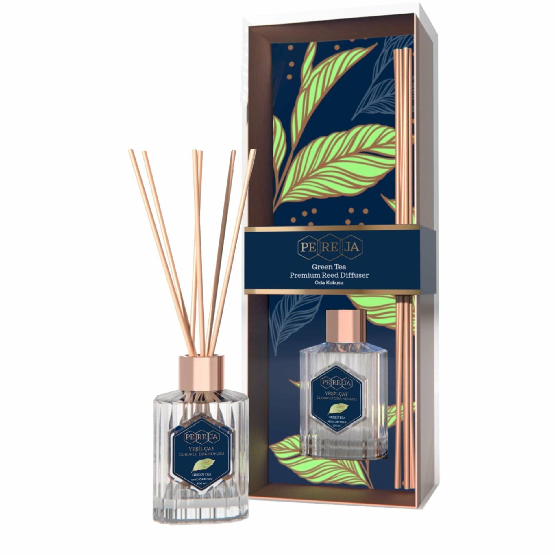 Pereja Premium Yeşil Çay Çubuklu Oda Kokusu 100 ml
