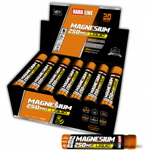 Hardline Magnesium Liquid Ananas Aromalı 250 mg 30 ml 20'li
