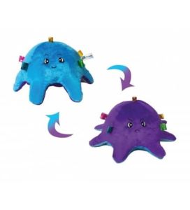 Sozzy Toys Çift Yüzlü Peluş Çıngıraklı Ahtapot - Büyük Boy