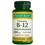 NATURES BOUNTY VITAMIN B12 METHYLCOBALAMIN 1000 MCG 60 TAB.