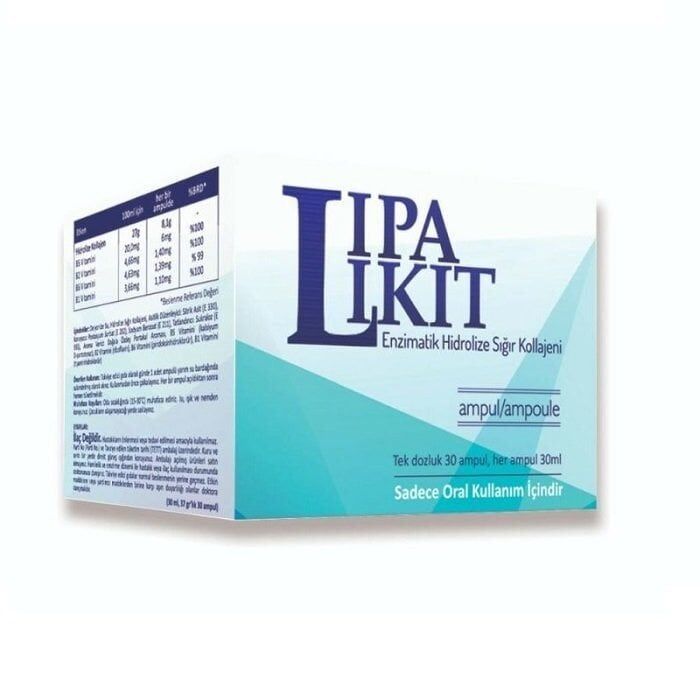 Lipalikit Enzimatik Hidrolize Sığır Kollajeni 30 Ampul 30 ml
