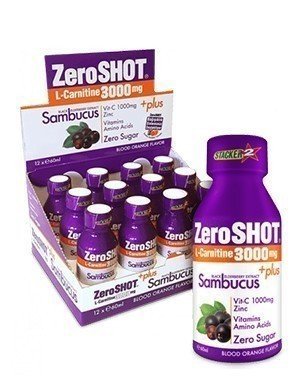 Stacker 2 Zero Shot L-Carnitine 3000mg Plus Sambucus 60ml - 12 Ampul