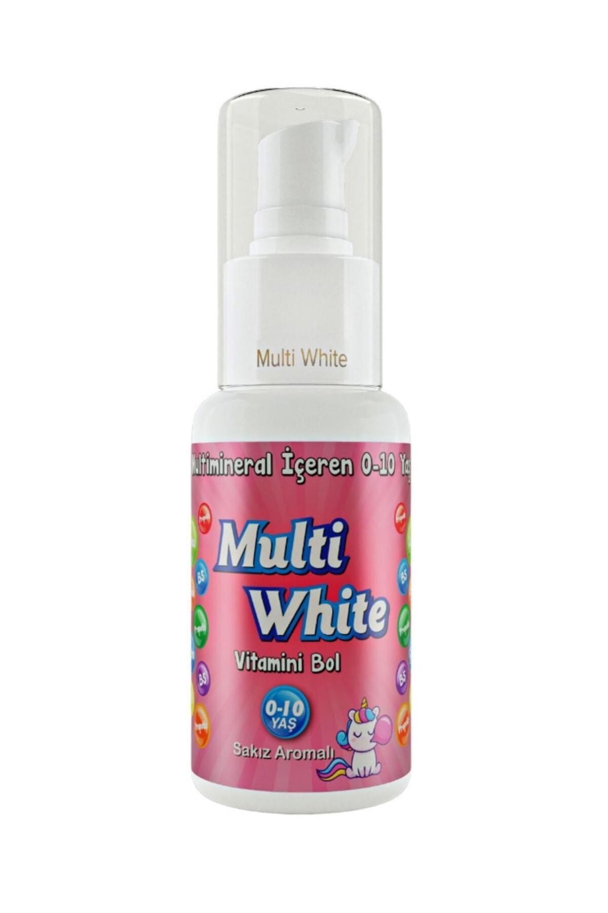 Multi White Kids Diş Macunu 50 ml Sakız 12'li Stant