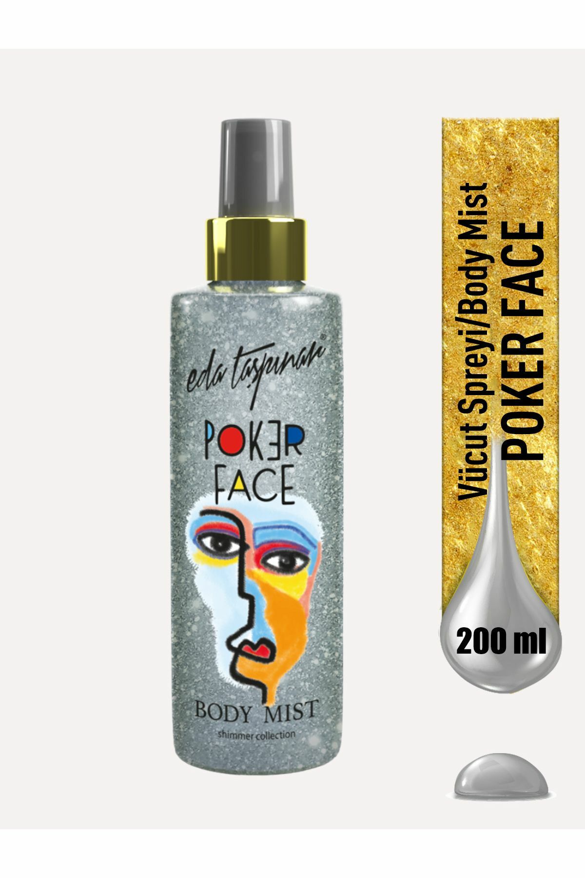 Eda Taşpınar Poker Face Simli Body Mist Vücut Spreyi 200 ml