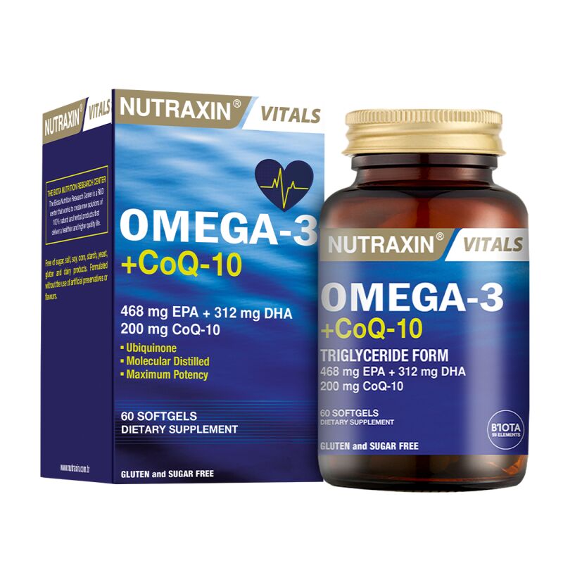 NUTRAXIN OMEGA 3+CoQ-10 60 SOFT GEL