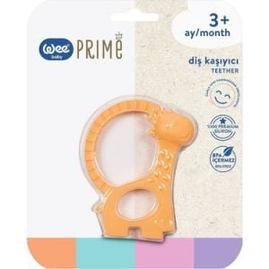 Wee Baby Diş Kaşıyıcı Prime Silikon 3+ Ay - Turuncu