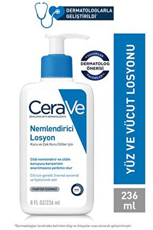 Cerave Nemlendirici Losyon Kuru Ciltler Hyalüronik Asit İçerikli 236 ml