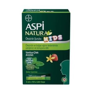 Aspi Natura Öksürük Şurubu Kids Vanilya-Çilek 5ml x 16 Likit Saşe