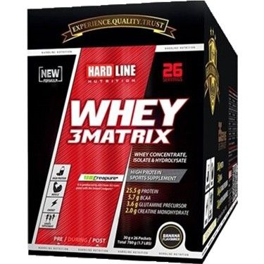 Hardline Whey 3 Matrix Muz 30 gr - 26 Adet