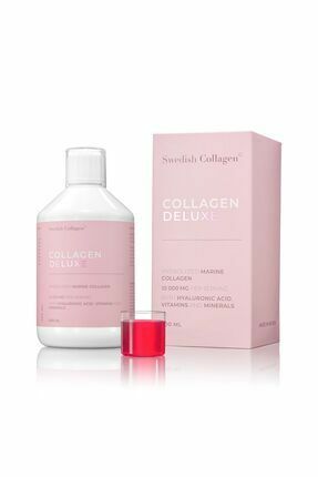 Swedish Collagen Deluxe Hidrolize Balık Kolajeni Tip 1 & 3 Vitamin Mineral Hyaluronik Asit 20 Shot