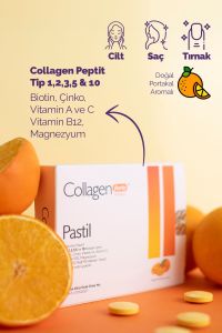 Collagen Forte Kolajen Pastil Biotin Vitamin A C B12 2000 mg x 30 Emilebilen Tablet