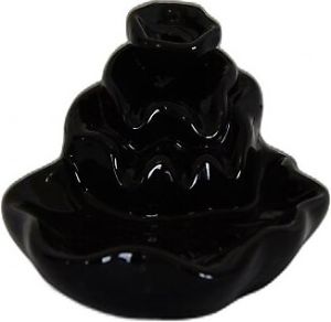 Lokmanavm Geri Akış Buhurdanlık Tütsülük Seramik Şelale Siyah Backflow C0902