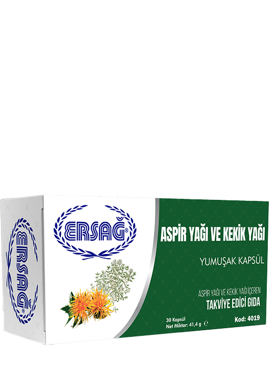 Ersağ Aspir Yağı ve Kekik Yağı 30 Kapsül