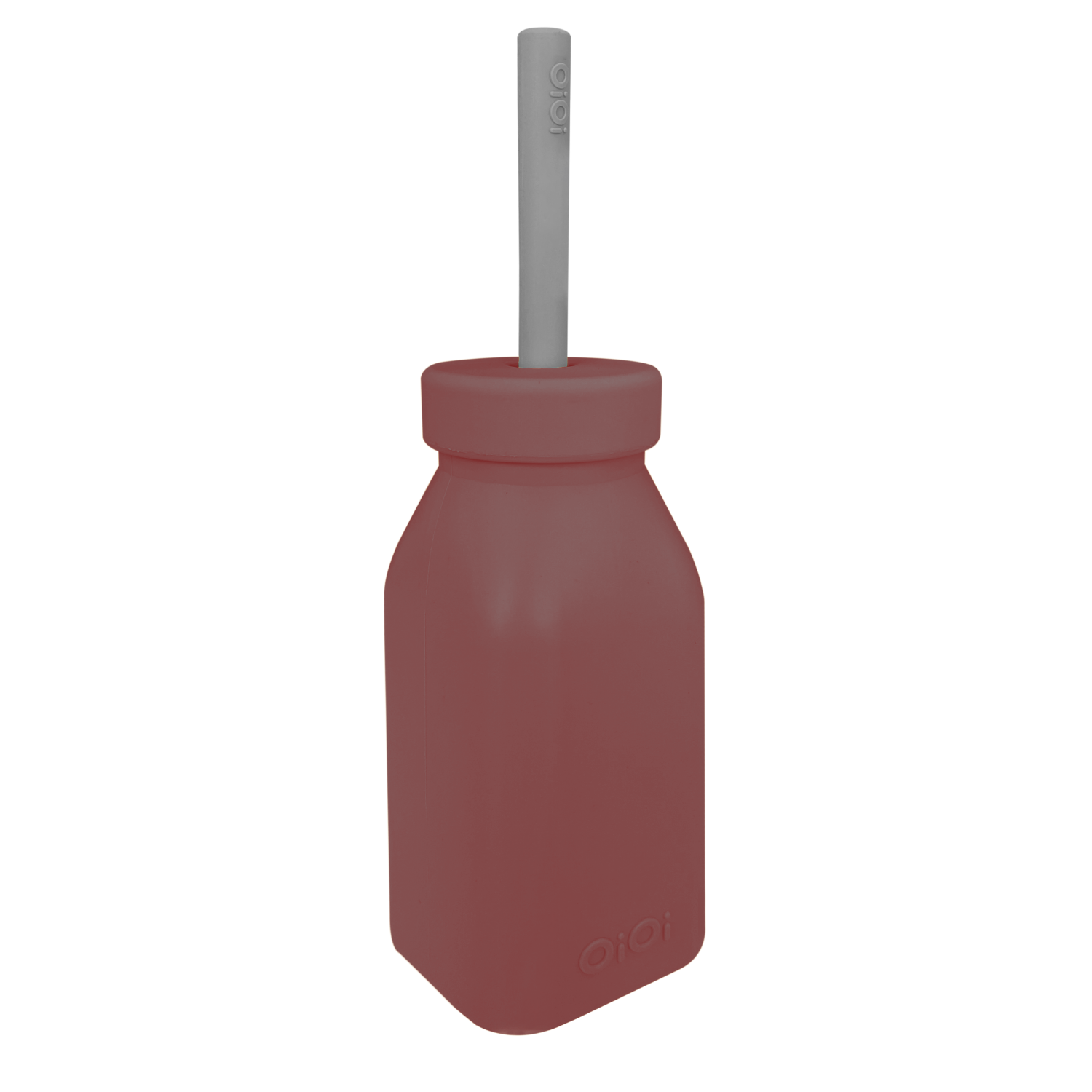 Oioi Şişe + Pipet - Velvet Rose / Powder Grey