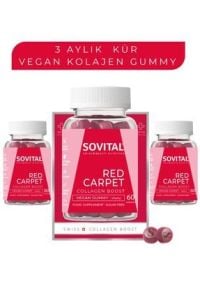 Sovital Red Carpet Yaşlanma Karşıtı Kolajen Güçlendirici 60 Tablet - 3 Adet