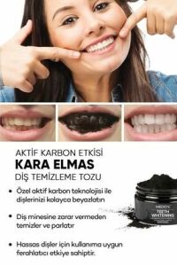 Nedox Kara Elmas Aktif Karbon Diş Beyazlatma Tozu 75 gr