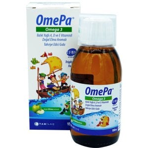 Omepa Balık Yagı A D E Vıtamın Dogal Elma Aromalı 150 Ml