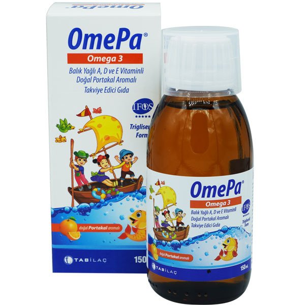 Omepa Balık Yagı A D E Vıtamın Dogal Portakal Aromalı 150 Ml
