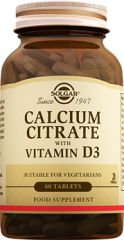 Solgar Calcium Citrate With Vitamin D3 250 Mg 60 Tablet