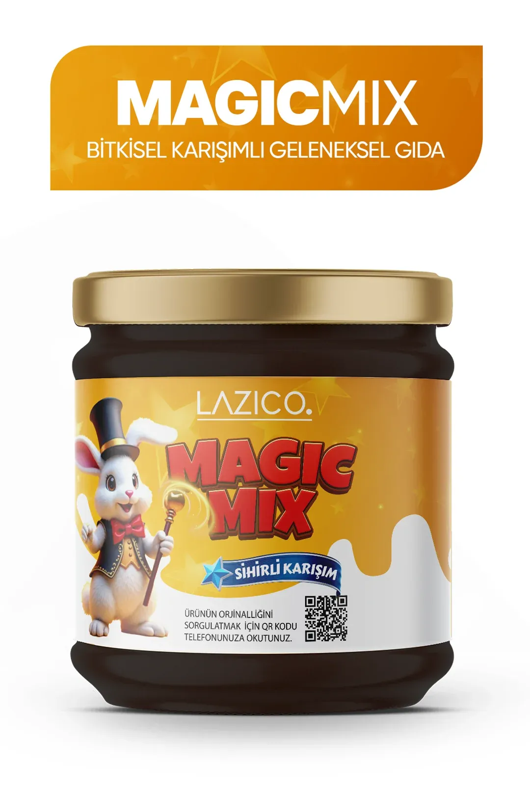 Lazico Magicmix Kakaolu & Karadut Pekmezli Bitkisel Karışımlı Geleneksel Gıda 240 gr