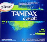 Tampax Compak Tampon Super 16'lı