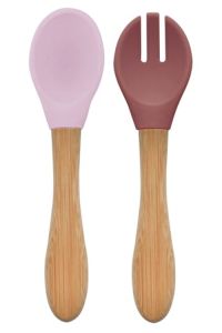 Oioi Mama Kaşığı + Çatal - Velvet Rose